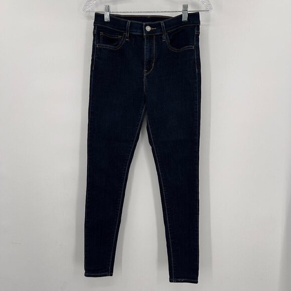 Levi's Skinny Dark Blue Midi Rise Jeans - Picture 1 of 10